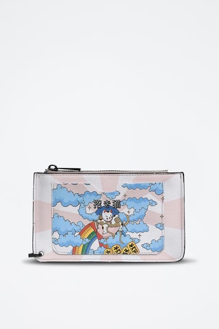 Cartera de piel vegana Clarisse  - Multicolor