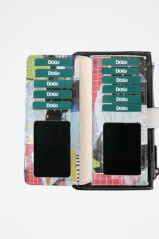 Cartera de piel vegana Clarisse  - Multicolor