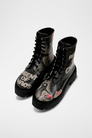 Botines de piel vegana con plataforma Agent of Chaos  - Multicolor