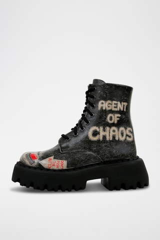 Botines de piel vegana con plataforma Agent of Chaos  - Multicolor