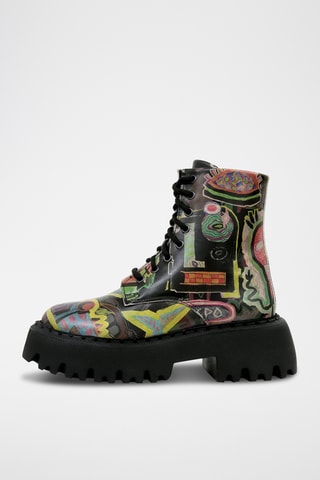 Botines de piel vegana con plataforma Human Inspo  - Multicolor