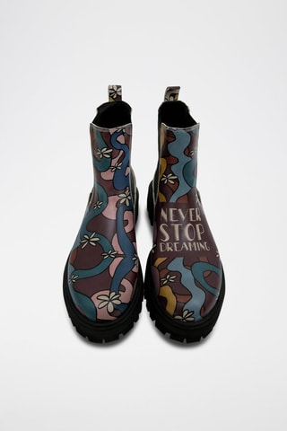 Botines Chelsea de piel vegana Never Stop Dreaming  - Multicolor