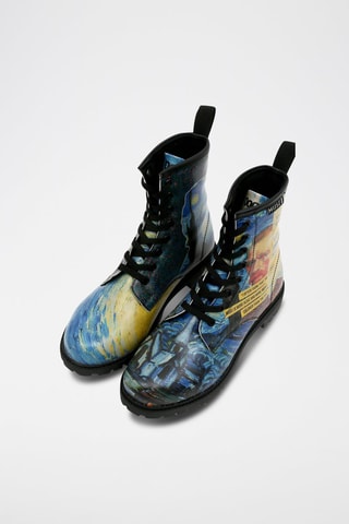 Botines Vincent van Gogh La noche estrellada Collage  - Multicolor