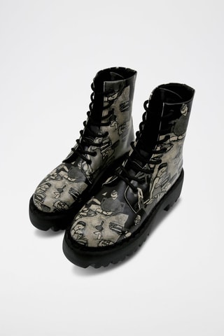 Botines de piel vegana Supper  - Multicolor