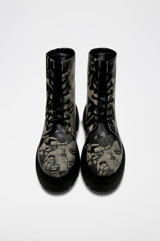 Botines de piel vegana Supper  - Multicolor