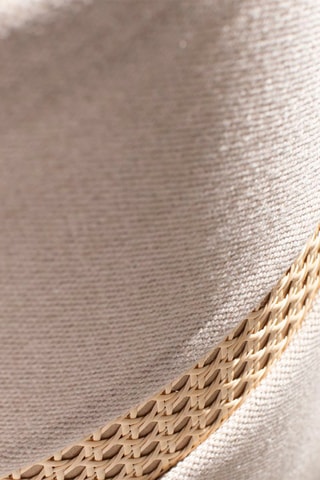 Taburete de madera Palma - 35 x 35 x 40 cm - Beige y natural