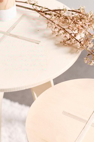 Mesa auxiliar de madera Simplicity - 30 x 30 x 50 cm - Natural