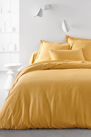 Sábana bajera de algodón 130 g/cm² Essential - Ocre - Esquina 25 cm