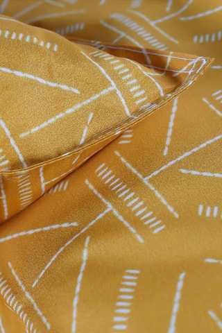 Juego de nórdico de algodón 57 hilos/cm² Sunshine - Arena y blanco