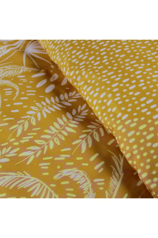 Juego de nórdico de algodón 57 hilos/cm² Mawira 2.20 - Mostaza y crudo