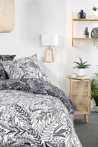 Juego de nórdico de algodón 57 hilos/cm² Mawira 2.02 - Crudo y gris