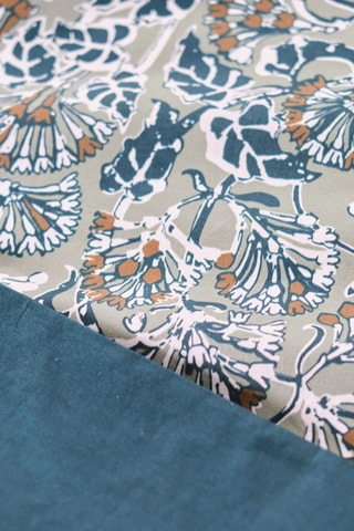 Juego de nórdico de algodón 57 hilos/cm² Sunshine - Gris y azul