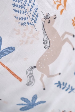 Juego de nórdico de algodón Happy - Rosa y azul