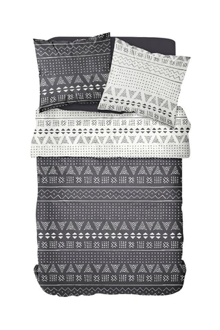 Juego de nórdico de algodón 57 hilos/cm² Mawira 2.05 - Crudo y azul