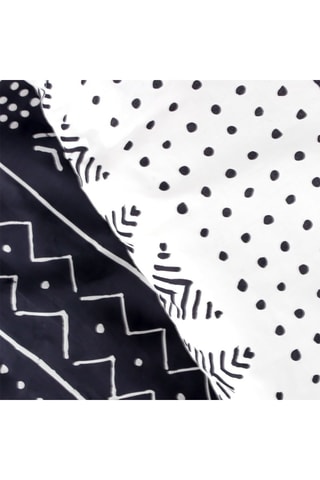 Juego de nórdico de algodón 57 hilos/cm² Mawira 2.05 - Crudo y azul