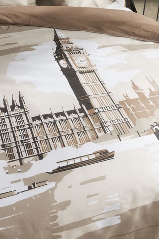 Juego de nórdico reversible de algodón 57 hilos/cm² Java - Beige