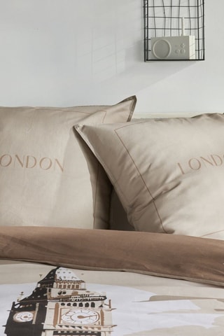 Juego de nórdico reversible de algodón 57 hilos/cm² Java - Beige