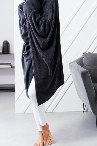 Manta con capucha - Carbón - 115 x 165 cm