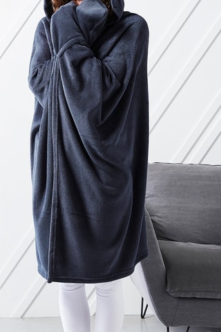 Manta con capucha - Carbón - 115 x 165 cm