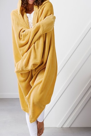 Manta con capucha - Ocre - 115 x 165 cm