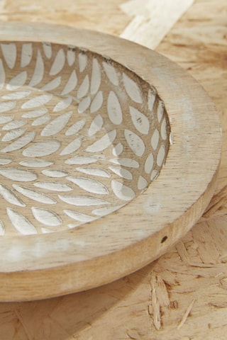 Vaciabolsillos de madera de mango -  45 x 14 x 2,5 cm - Beige