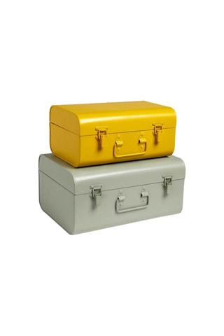 2 cajas de organización «Le Roi de la jungle» - 30 x 20 x 14 cm y 35 x 25 x 17 cm