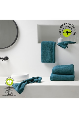 Toalla de mano Tropik paon - Azul ­- 50 x 90 cm