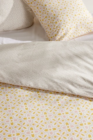 Juego de nórdico reversible de algodón - 57 hilos/cm² - Beige