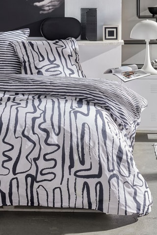 Juego de nórdico reversible de algodón - 57 hilos/cm² - Blanco