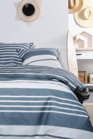 Juego de nórdico de algodón - 57 hilos/cm² - Azul