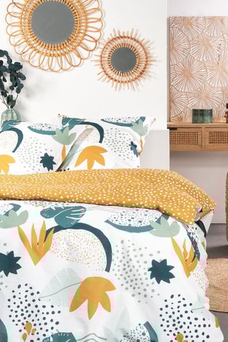 Juego de nórdico reversible de algodón - 57 hilos/cm² - Blanco