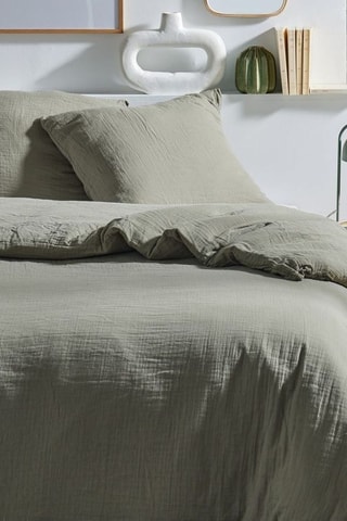 Juego de nórdico de gasa de algodón - Verde