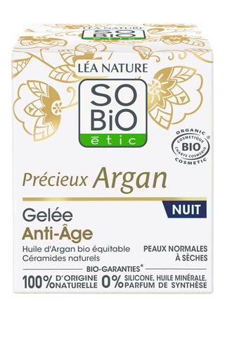 Gelée de nuit anti-âge Bio Précieux Argan - Peaux normales à sèches - 40 ml