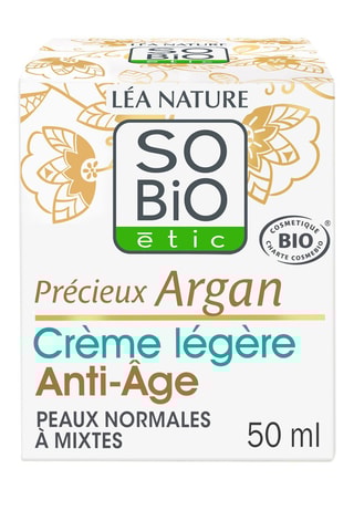 Crème légère anti-âge jour Bio Précieux Argan - Peaux normales à mixtes - 50 ml
