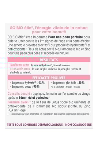 Crème hydratante perfectrice Jour Bio - 50 ml