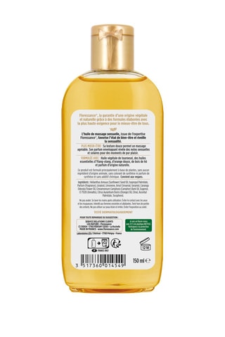 Huile de massage Sensuelle Floressance® Bio - 150 ml