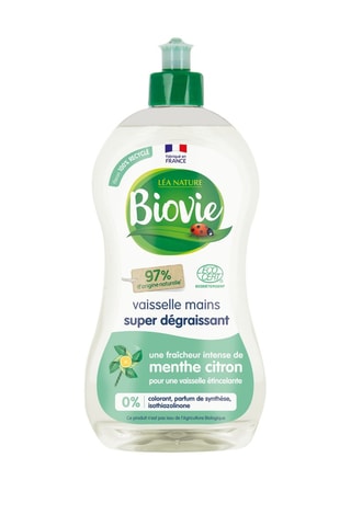 3 x 	Liquide vaisselle et mains super dégraissant aux huiles essentielles de menthe et citron bio - 500 ml