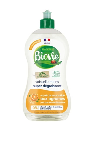 3 x 	Liquide vaisselle et mains super dégraissant aux huiles essentielles d'agrumes bio - 500 ml