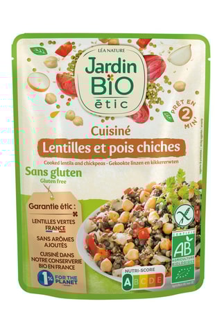 3 x Lentilles et pois chiches cuisinés bio 250 g