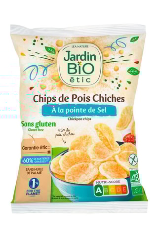 3 x Chips de pois chiche à la pointe de Sel bio - 50 g