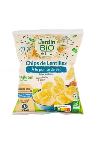 3 x Chips de lentilles à la pointe de sel bio - 50 g