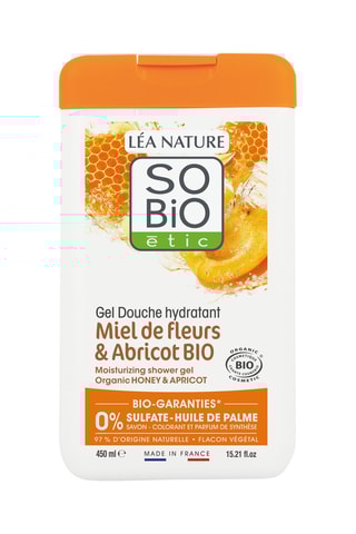 3 x Gel douche hydratants au miel de fleurs et abricot bio - 450 ml