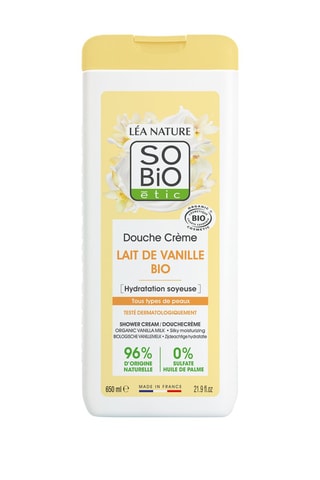 3 x Crème de douche lait de vanille bio - Tout type de peau - 650 ml