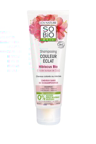 3 x Shampoing cheveux colorés ou méchés à l'hibiscus bio et acide laurique de coco - 250 ml