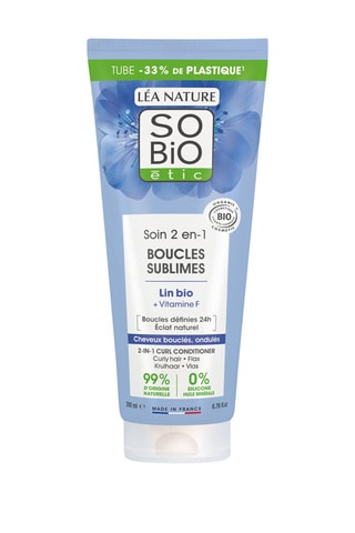 3 x Soin 2-en-1 au lin et Vitamine F - Cheveux bouclés - 200 ml