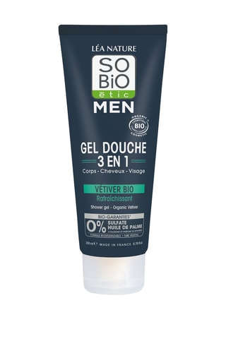 3 x Gel douche Men 3-en-1 au vétiver bio - 200 ml