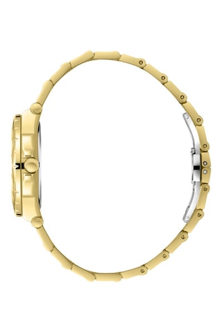 Relógio de quartzo em metal - Cronógrafo - Dourado e prateado