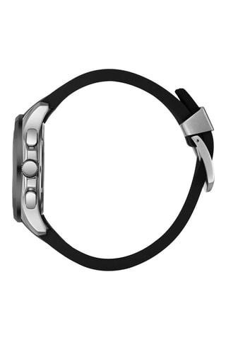 Relógio de quartzo em silicone - Preto e cinzento