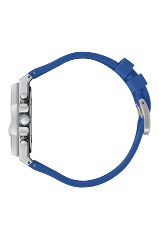 Relógio de quartzo em silicone - Tacómetro e cronógrafo - Azul-claro e prateado