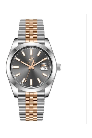 Relógio de quartzo banhado ião ouro rosa